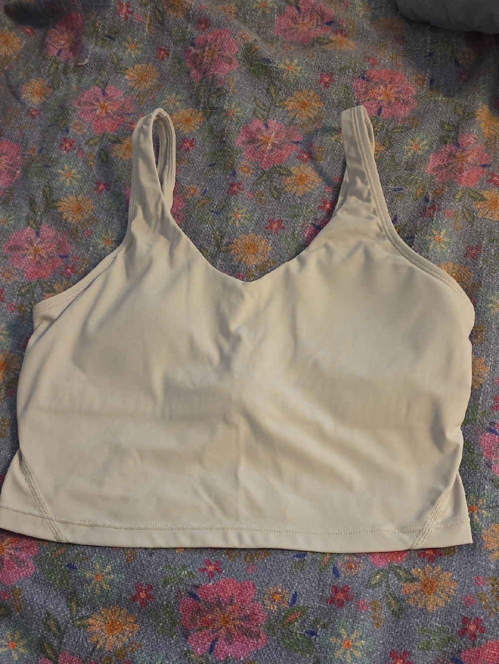 Amazon Cream Crop Tank Top